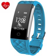 Fitness Tracker,Juboury Heart Rate Activity Tracker Touch Screen Wearable Pedometer Bluetooth Smart Wristand with Sleep Monitor,Steps Counter,Calories Track for Android and IOS Smart Phones (Skyblue)