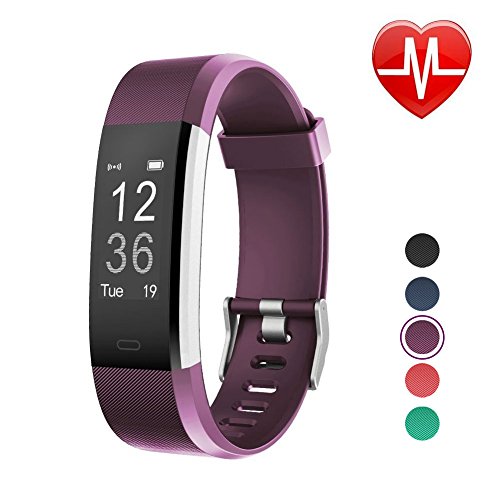 LETSCOM Fitness Tracker HR, Activity Tracker Watch with Heart Rate Monitor, Waterproof Smart Band with Step Counter, Calorie Counter, Pedometer Watch for Kids Women and Men, Android & iOS