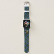 Campbell Clan Badge &amp; Tartan Apple Watch Band