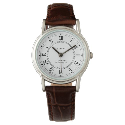 Monogram. Classic Roman. Commemorative Graduation Watch