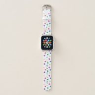 Rainbow Painted Paw Prints Apple Watch Band