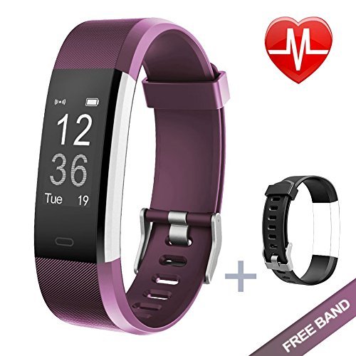 Lintelek Fitness Tracker, Heart Rate Monitor Activity Tracker with Connected GPS Tracker, Step Counter, Sleep Monitor, IP67 Waterproof Pedometer for Android and iOS Smartphone