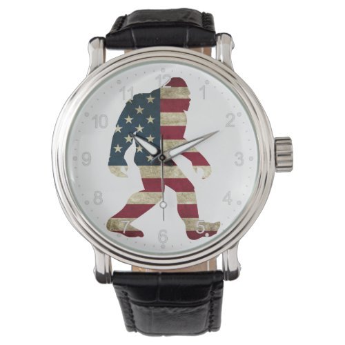 Bigfoot american flag watch