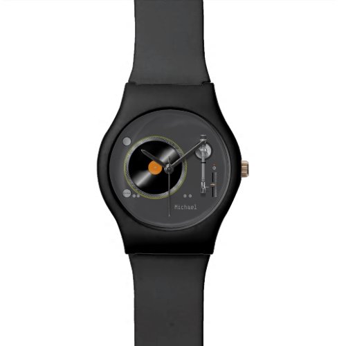 Retro Turntable Vinyl Recorder Watch