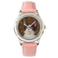 Tuxedo Cat With Staff Watch