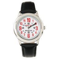 Kids' Learn to Tell Time Watch – Black &amp; Red