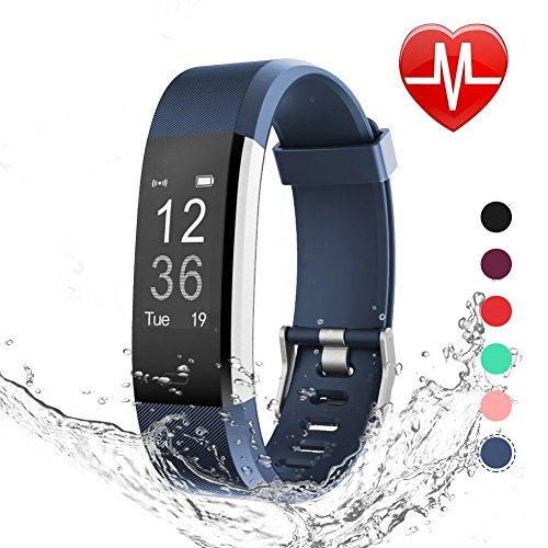 LETSCOM Fitness Tracker HR, Heart Rate Monitor Watch, IP67 Waterproof Activity Tracker with Step Counter and Sleep Monitor, Pedometer Watch, Smart Wristband for Kids Women and Men