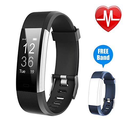 Letsfit Fitness Tracker HR, Activity Tracker Watch with Heart Rate Monitor, IP67 Water Resistant Smart Bracelet with Calorie Counter Pedometer Watch for Android and iOS