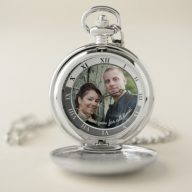 I Will Love You For All Time! Custom Message Photo Pocket Watch