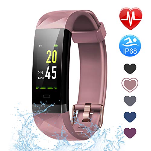 Letsfit Fitness Tracker HR, Activity Tracker Color Screen, Heart Rate Monitor, Sleep Monitor, Step Counter, Calorie Counter, Pedometer IP68 Smartwatch for Kids Women Men