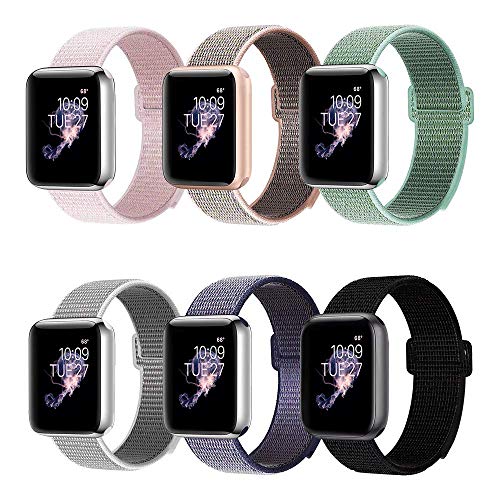 BEA FASHION Sport Bands Compatible with Watch Band 38mm Soft Breathable Woven Nylon Replacement Sport Loop Band for Watch Series 3 Series 2 Series 1
