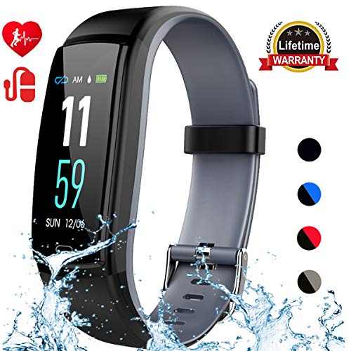 Mgaolo Fitness Tracker,Activity Health Tracker Waterproof Smart Watch Wristband with Blood Pressure Heart Rate Sleep Monitor Pedometer Step Calorie Counter for Android and iPhone (Gray)