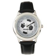 Kids Monogram Soccer Ball Watch Black White Gray