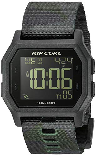 Rip Curl Men’s Quartz Sport Watch with Silicone Strap, Black, 24.3 (Model: A3087CMO1SZ)