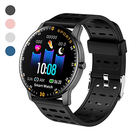 LEKOO Fitness Tracker – Activity Tracker with Step Counter – Waterproof SmartWatch with Heart Rate Monitor – Fit Watch Sleep Monitor Step Counter for Android & iPhone