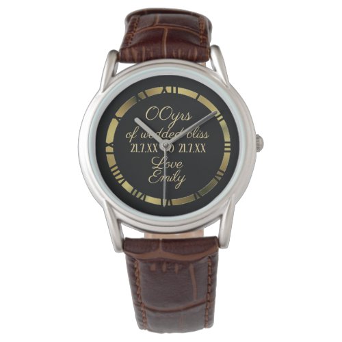 30th 35th 40th 45th Wedding Anniversary Husband 2 Wristwatch