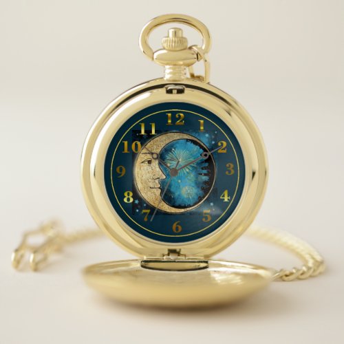 The Man Is The Moon Pocket Watch