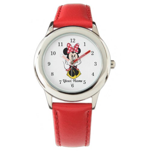 Red Minnie | Head in Hands Wrist Watch