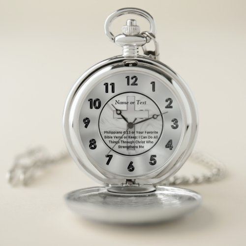 Personalized Christian Gifts for Men, Christian Pocket Watch