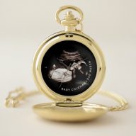 Pregnancy Baby Sonogram Ultrasound Photo Grandpa Pocket Watch