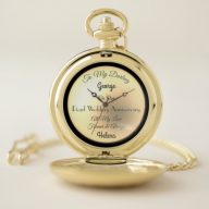 Husband Pearl Wedding Anniversary Pocket Watch