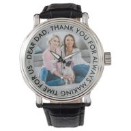 Dear Dad Custom Thank You Message and Photo Watch