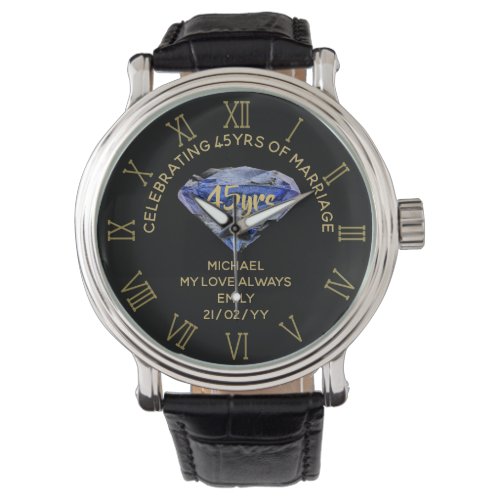 45th Wedding Anniversary Husband – Commemorative 2 Wristwatch