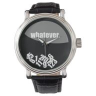 Black Whatever Messy Numbers Wristwatch