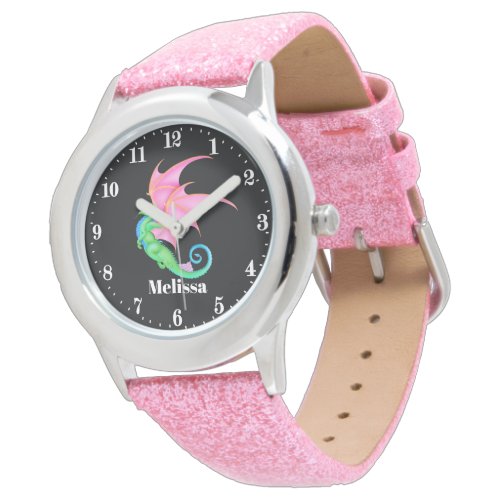 Cute girls dragon add name watch