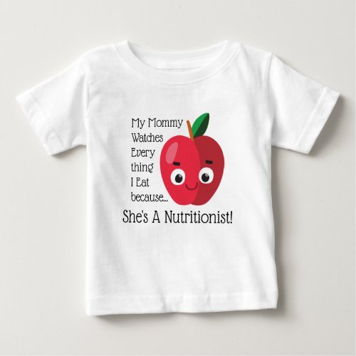 Cute Red Apple Nutritionist Baby T-Shirt