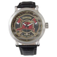 Firefighter NAME Fireman Fire Department USA Flag Watch