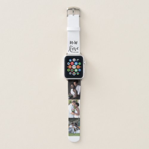In Love Since | Personalized 3 Photo Apple Watch Band