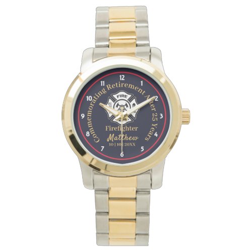 Retirement Firefighters Keepsake Commemorative Watch