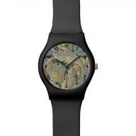 William Morris Acanthus Leaves Floral Art Nouveau Watch