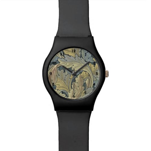 William Morris Acanthus Leaves Floral Art Nouveau Watch
