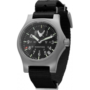 Marathon Watch Official USAF Officers Watch w/ Date, Black, NSN 645-01-697-8861