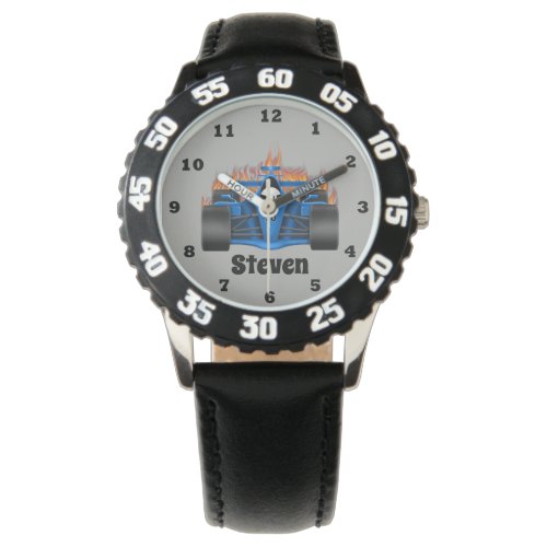 Boys sports race car watch