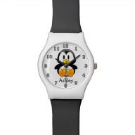 Cute Funny Cartoon Penguin Personalized Watch
