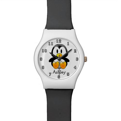 Cute Funny Cartoon Penguin Personalized Watch