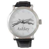 Greyhound speed silhouette watch