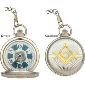 Infinity Pocket Watches 45 Keystone Pocket Watch with White Face & Black Hands