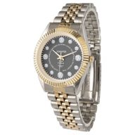 Black Diamond Custom Sentimental Saying On Dial Watch