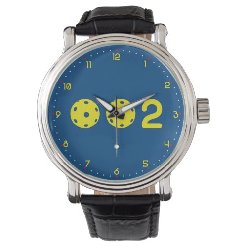 Blue Pickleball 0 0 2 score Watch