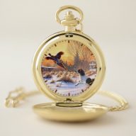 Pheasant Encouraged To Take Flight Pocket Watch