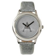 Silver Glitter and Sparkle Monogram Luxury Watch