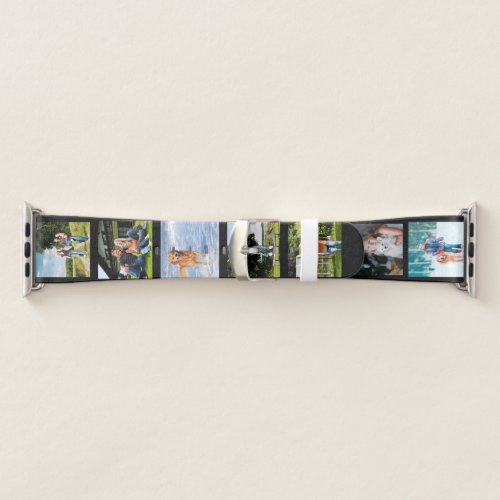 Create your own 7 Square Photos on Black Apple Watch Band