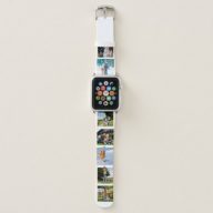 Create your own 7 Square Photos on White Apple Watch Band