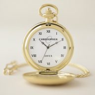 Golden luxury pocket watch gift for retirement