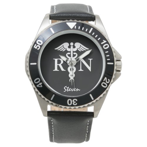 Men's Registered Nurse Caduceus Custom Black Watch