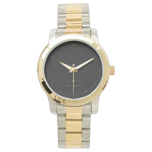 Monogram Black Gold | Modern Minimalist Elegant Watch